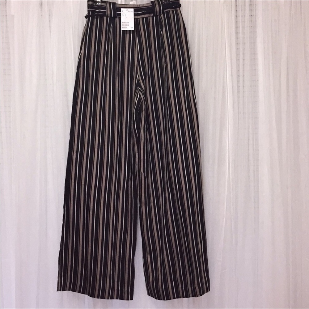 NWT H&M High Waisted Strap Pants Size 6